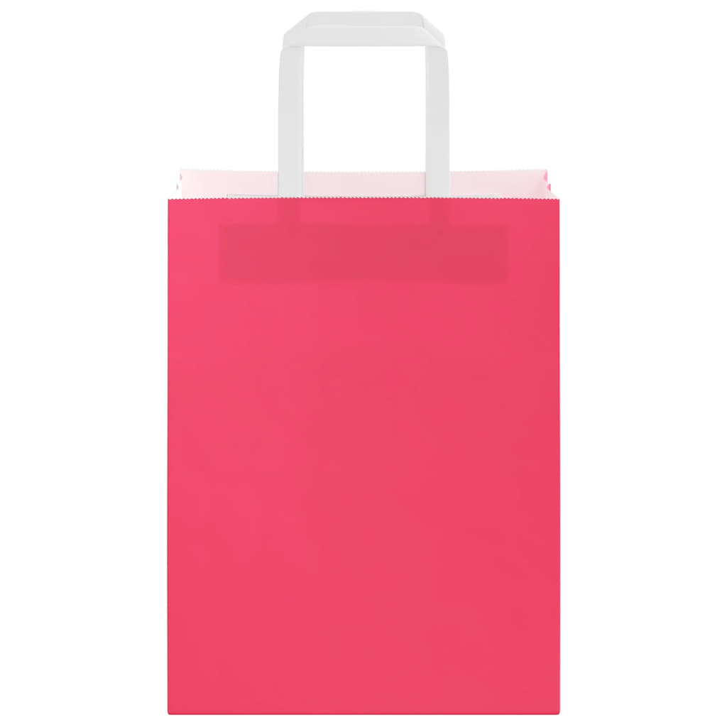 Paper Bags 50 pcs with Handles Pink 21x11x28 cm