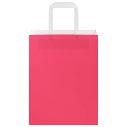 Paper Bags 50 pcs with Handles Pink 21x11x28 cm