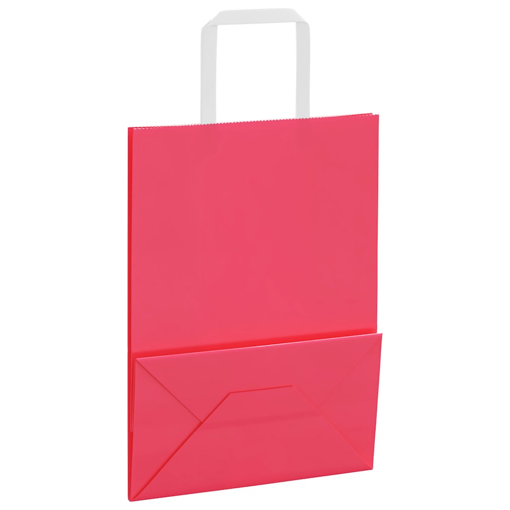 Paper Bags 50 pcs with Handles Pink 21x11x28 cm