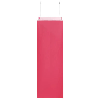 Paper Bags 50 pcs with Handles Pink 26x12x35 cm