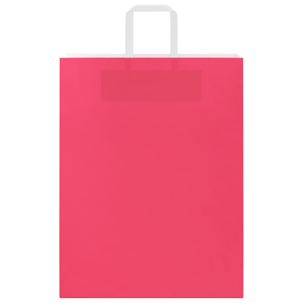 Paper Bags 50 pcs with Handles Pink 32x12x42 cm