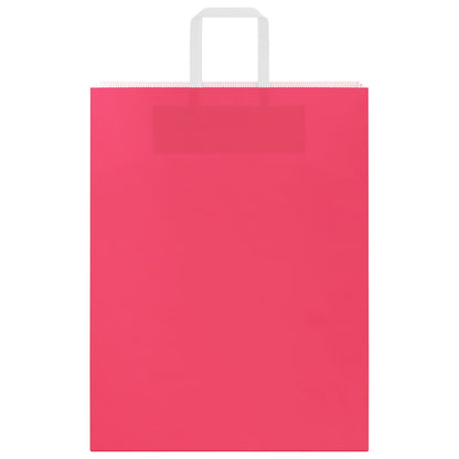 Paper Bags 50 pcs with Handles Pink 32x12x42 cm