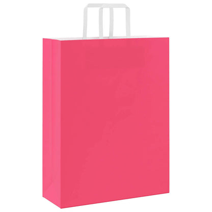 Paper Bags 50 pcs with Handles Pink 32x12x42 cm