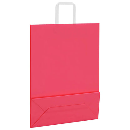 Paper Bags 50 pcs with Handles Pink 32x12x42 cm