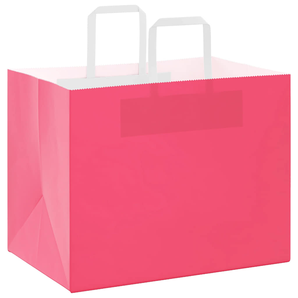 Paper Bags 50 pcs with Handles Pink 32x22x24 cm