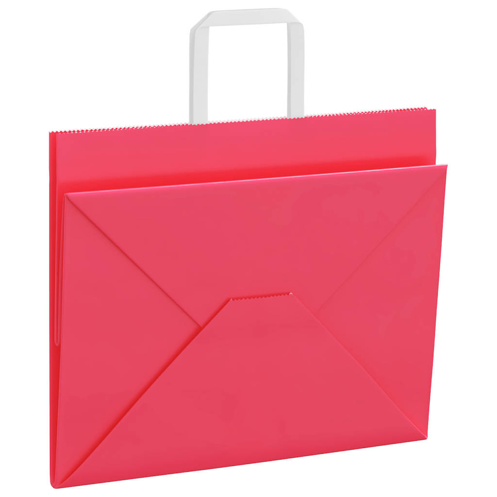 Paper Bags 50 pcs with Handles Pink 32x22x24 cm