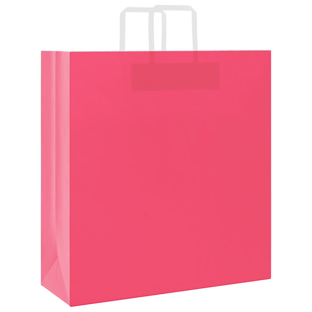 Paper Bags 50 pcs with Handles Pink 45x17x48 cm