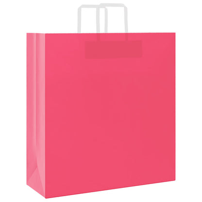 Paper Bags 50 pcs with Handles Pink 45x17x48 cm