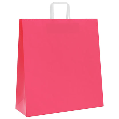 Paper Bags 50 pcs with Handles Pink 45x17x48 cm