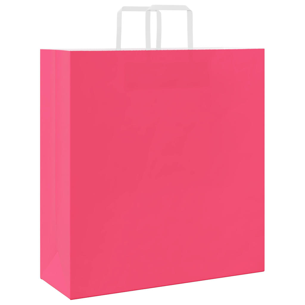Paper Bags 50 pcs with Handles Pink 45x17x48 cm
