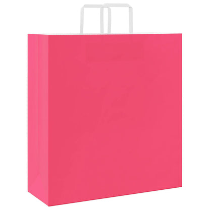 Paper Bags 50 pcs with Handles Pink 45x17x48 cm