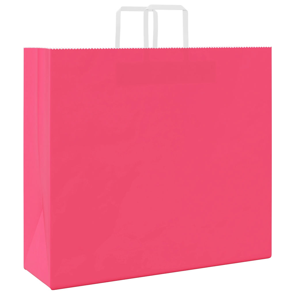 Paper Bags 50 pcs with Handles Pink 54x15x49 cm