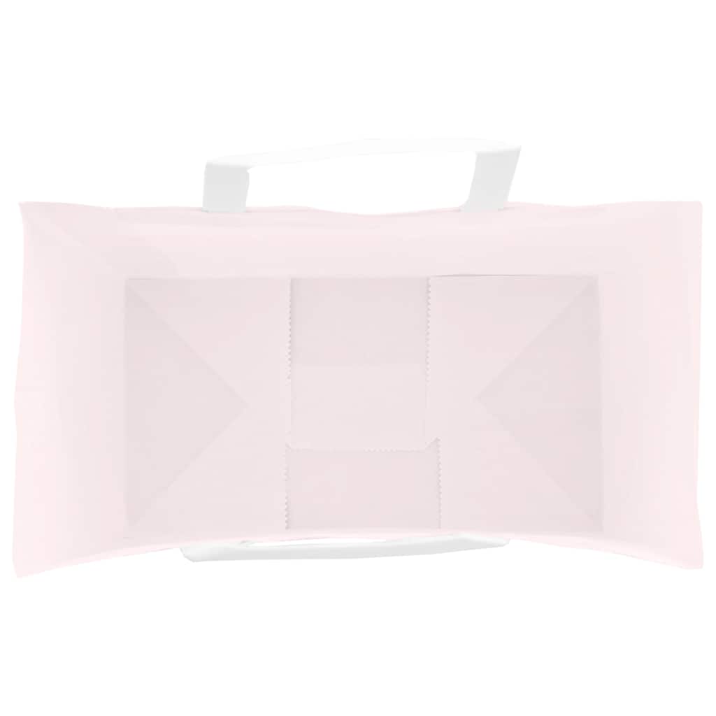 Paper Bags 250 pcs with Handles Pink 15x8x21 cm