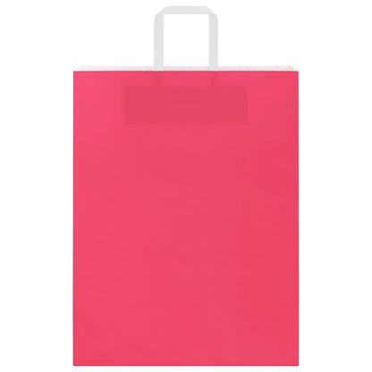 Paper Bags 250 pcs with Handles Pink 32x12x42 cm