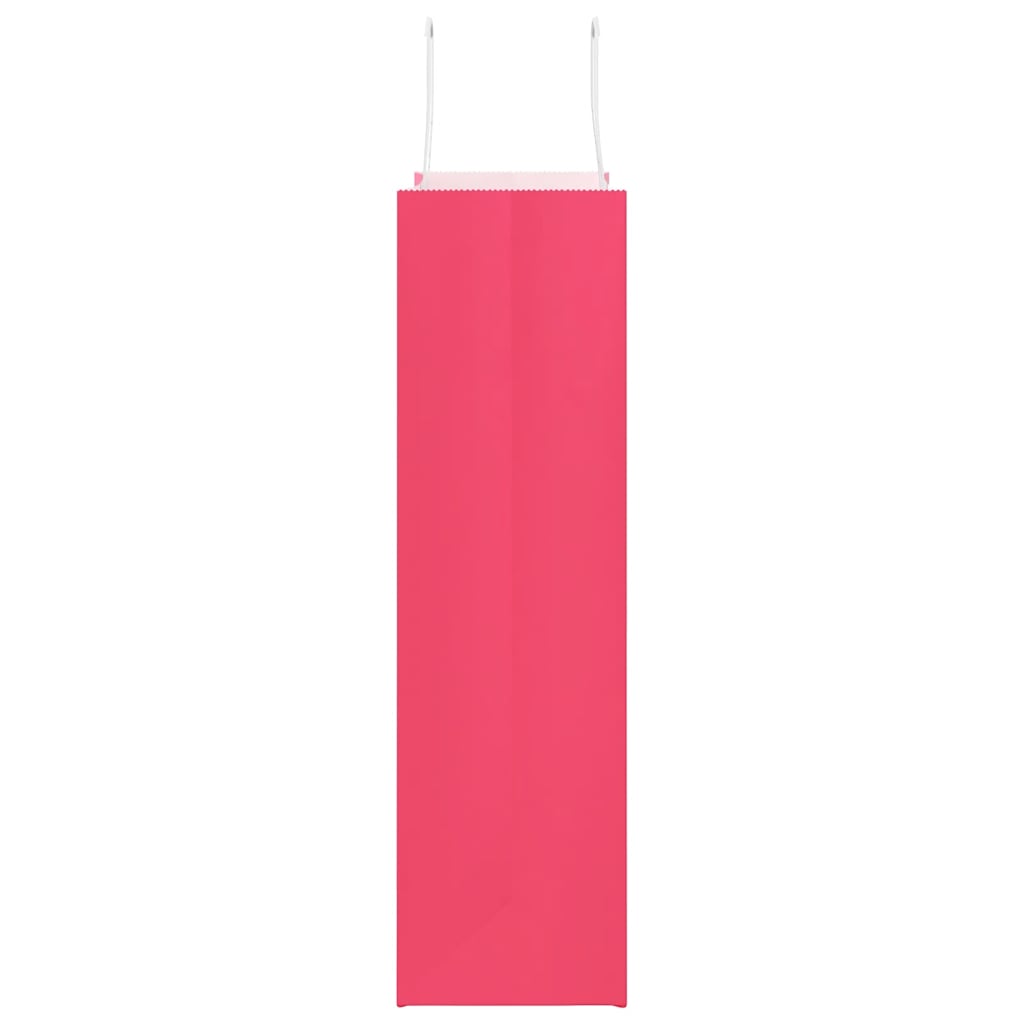 Paper Bags 250 pcs with Handles Pink 32x12x42 cm