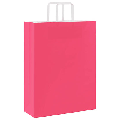 Paper Bags 250 pcs with Handles Pink 32x12x42 cm