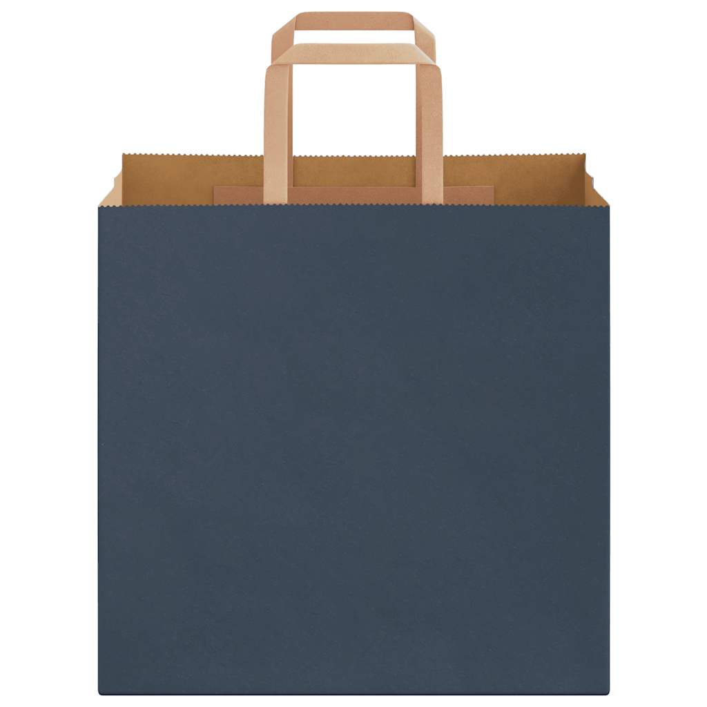 Paper Bags 50 pcs with Handles Blue 26x17x25 cm