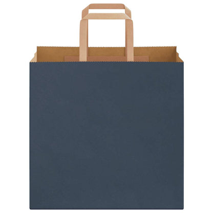 Paper Bags 50 pcs with Handles Blue 26x17x25 cm