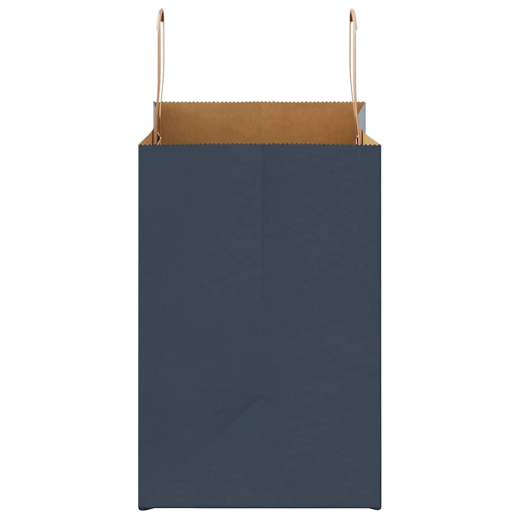 Paper Bags 50 pcs with Handles Blue 26x17x25 cm