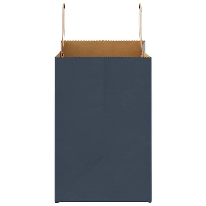 Paper Bags 50 pcs with Handles Blue 26x17x25 cm