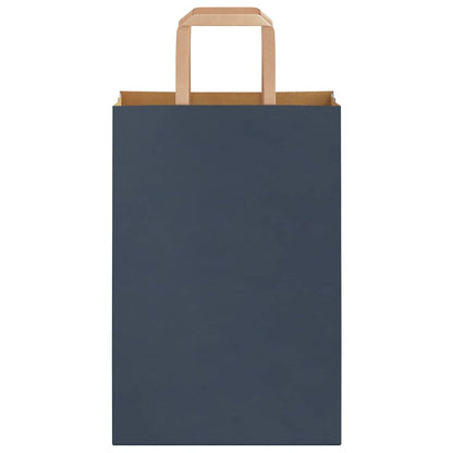 Paper Bags 250 pcs with Handles Blue 21x11x31 cm