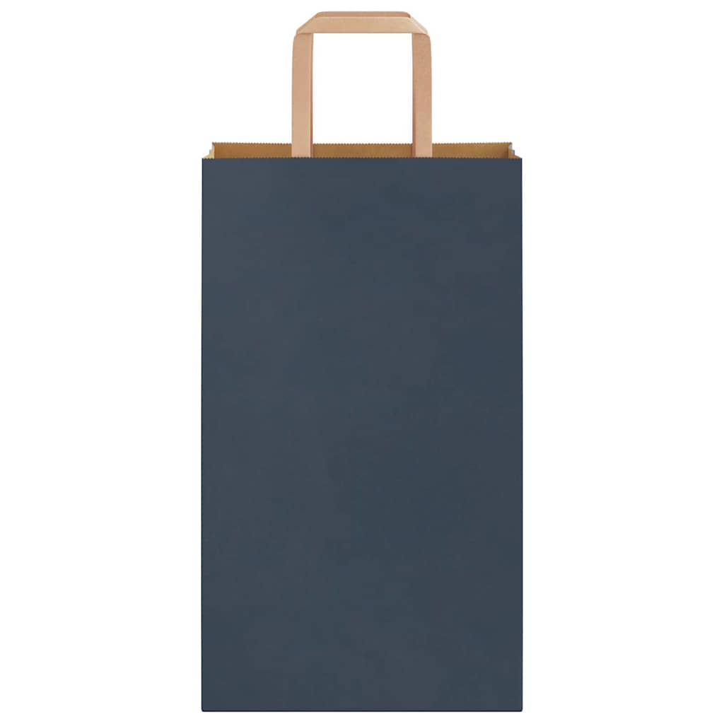 Paper Bags 250 pcs with Handles Blue 21x11x36 cm