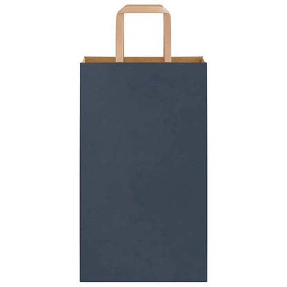 Paper Bags 250 pcs with Handles Blue 21x11x36 cm