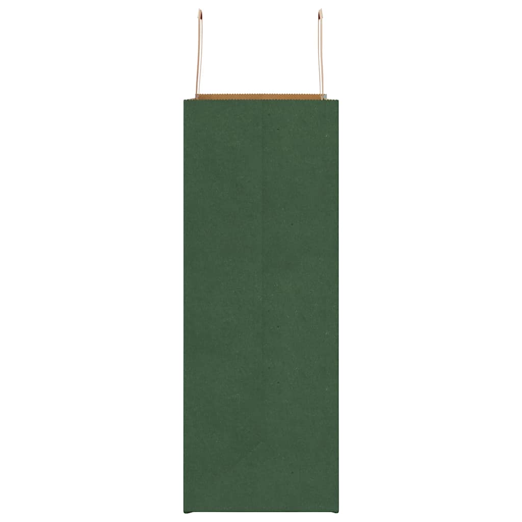 Paper Bags 50 pcs with Handles Green 32x17x44 cm