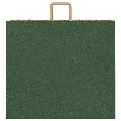 Paper Bags 250 pcs with Handles Green 54x15x49 cm