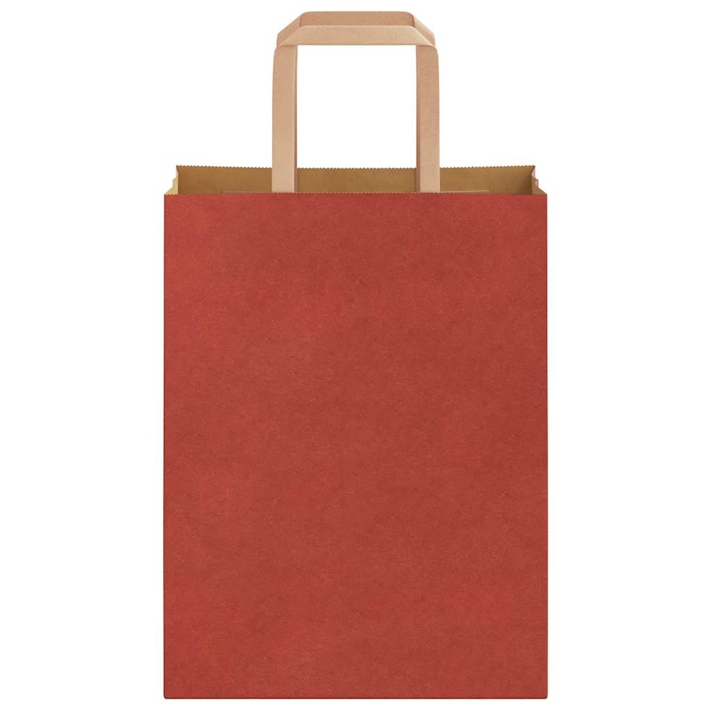 Paper Bags 50 pcs with Handles Red 21x11x28 cm