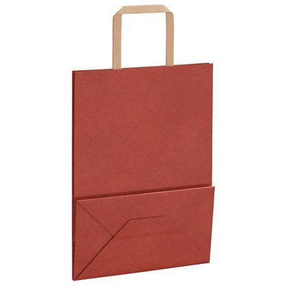 Paper Bags 50 pcs with Handles Red 21x11x28 cm