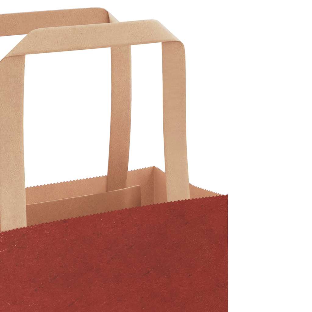 Paper Bags 50 pcs with Handles Red 21x11x28 cm