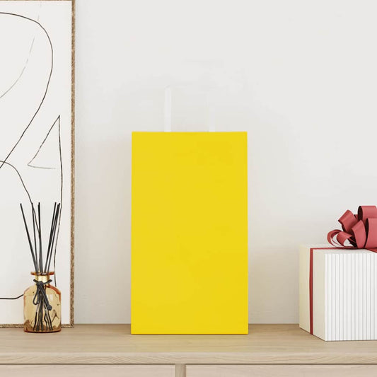 Paper Bags 50 pcs with Handles Yellow 21x11x36 cm