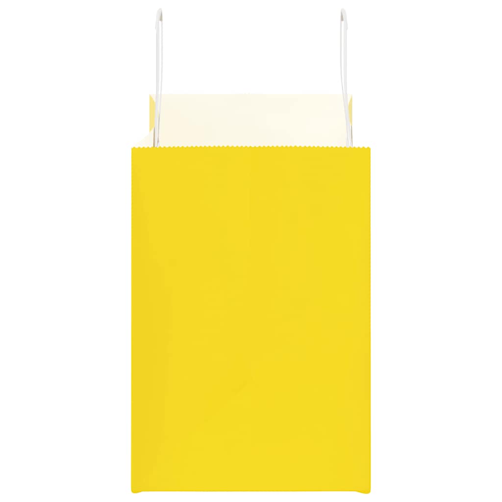 Paper Bags 50 pcs with Handles Yellow 32x17x25 cm