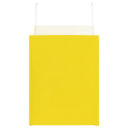 Paper Bags 50 pcs with Handles Yellow 32x22x28 cm