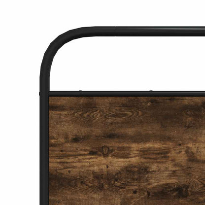 Metal Bed Frame without Mattress Smoked Oak 140x200 cm