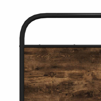 Metal Bed Frame without Mattress Smoked Oak 180x200 cm Super King