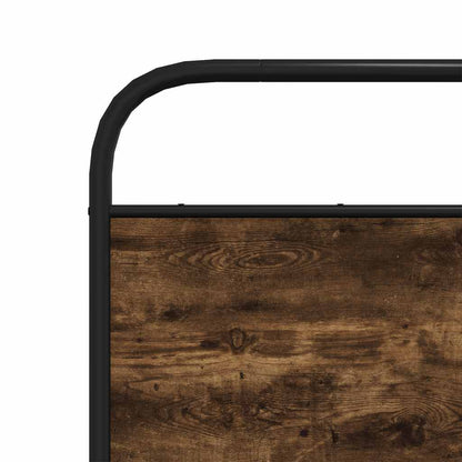 Metal Bed Frame without Mattress Smoked Oak 183x213 cm
