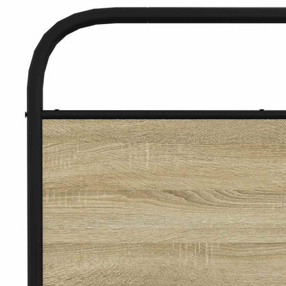 Metal Bed Frame without Mattress Sonoma Oak 193x203 cm
