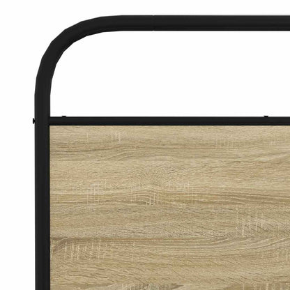 Metal Bed Frame without Mattress Sonoma Oak 183x213 cm