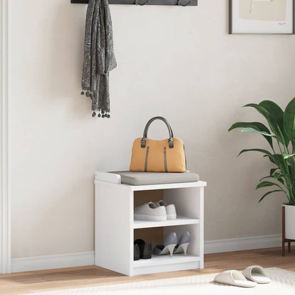 Hallway Bench "SANDNES" White 45x40x50 cm Solid Wood Pine