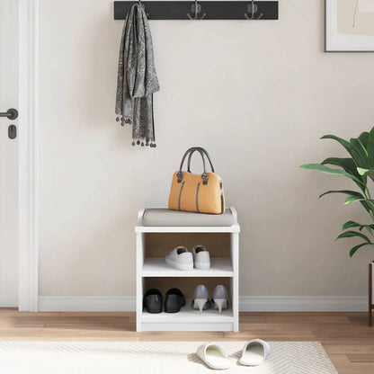 Hallway Bench "SANDNES" White 45x40x50 cm Solid Wood Pine