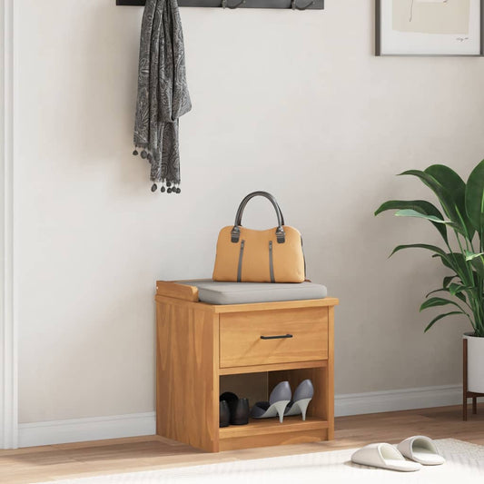 Hallway Bench SANDNES 45x40x50 cm Solid Wood Pine