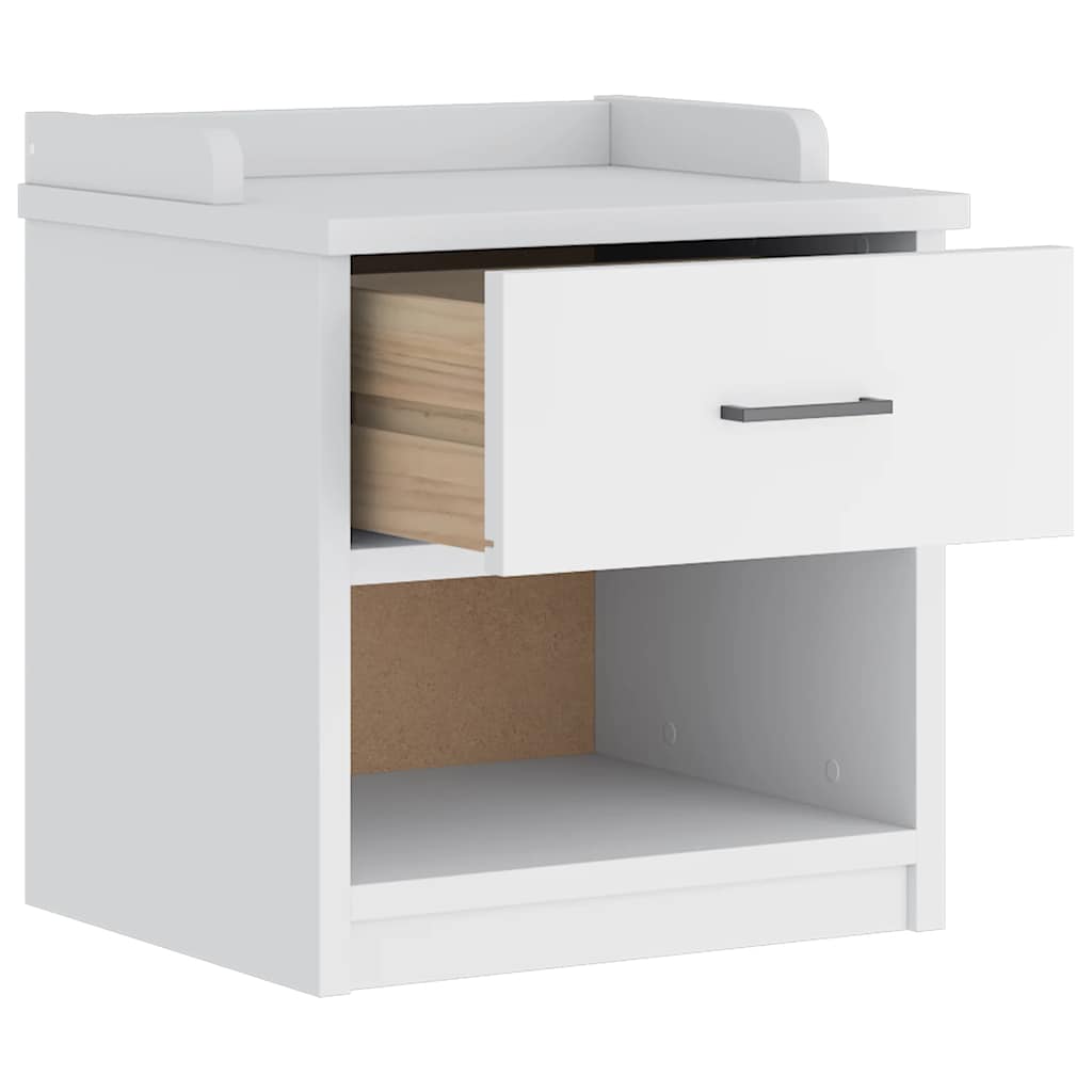 Hallway Bench SANDNES White 45x40x50 cm Solid Wood Pine