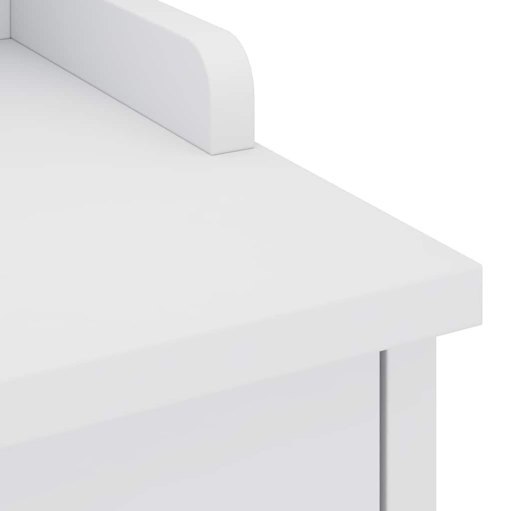 Hallway Bench SANDNES White 45x40x50 cm Solid Wood Pine