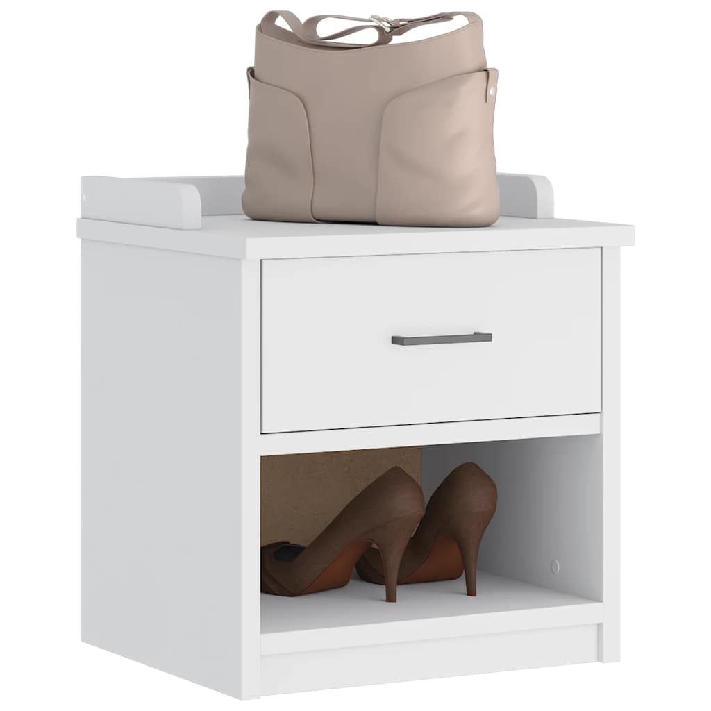 Hallway Bench SANDNES White 45x40x50 cm Solid Wood Pine