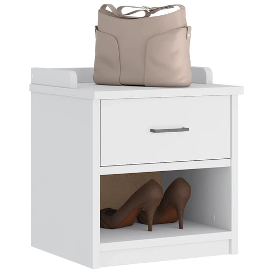 Hallway Bench SANDNES White 45x40x50 cm Solid Wood Pine