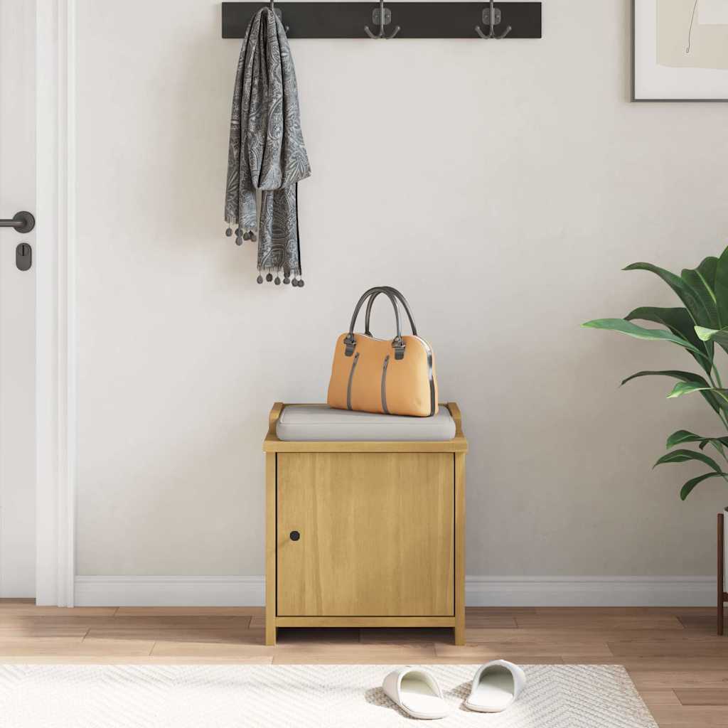 Hallway Bench SANDNES 45x40x50 cm Solid Wood Pine