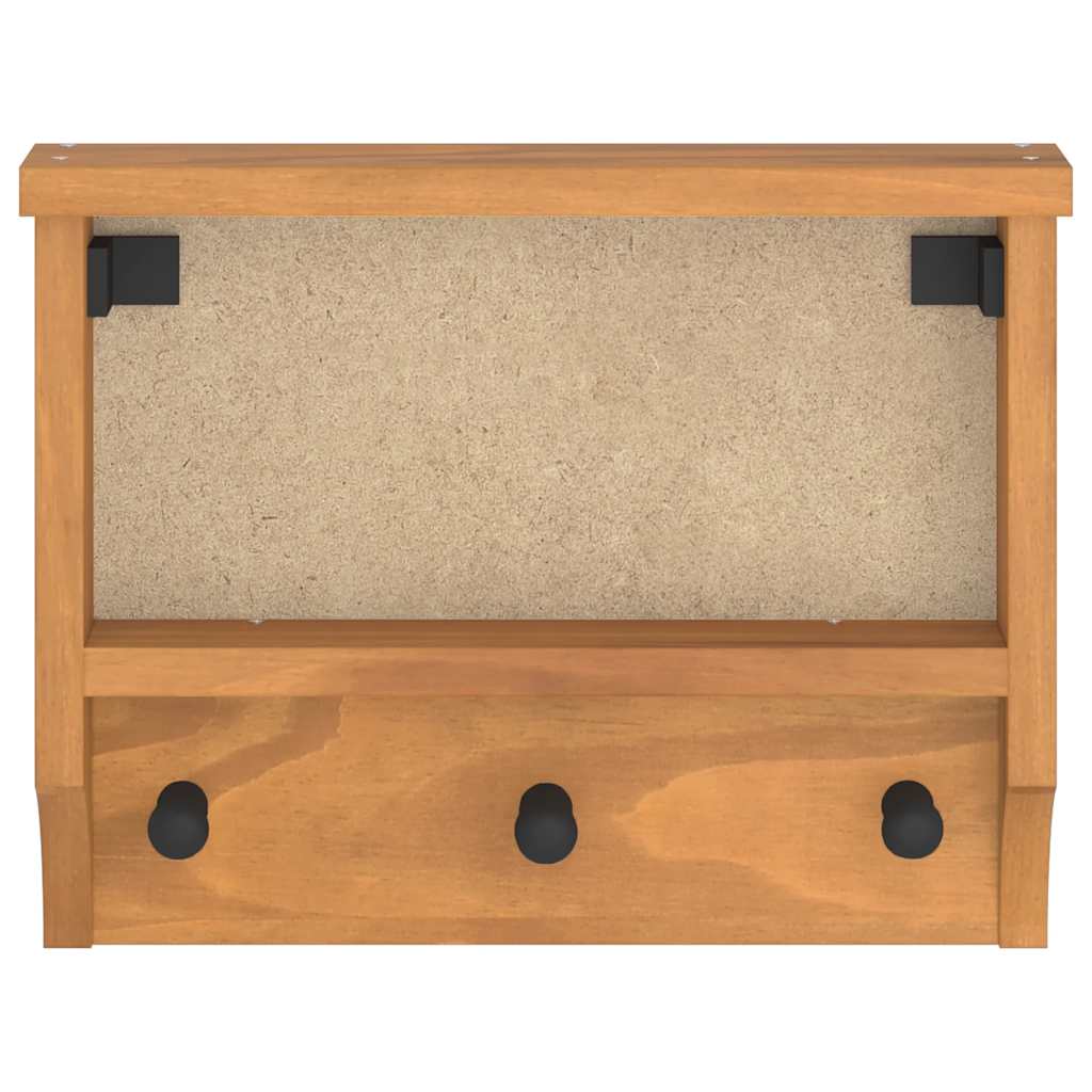 Wall-mounted Coat Rack SANDNES 45x12x35 cm Solid Wood Pine