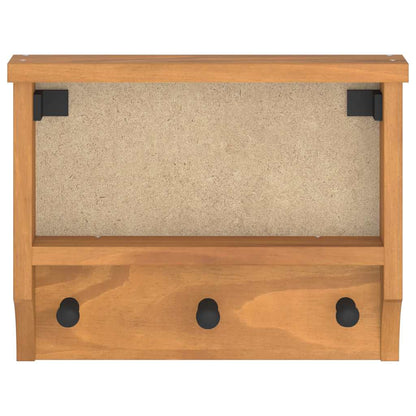 Wall-mounted Coat Rack SANDNES 45x12x35 cm Solid Wood Pine